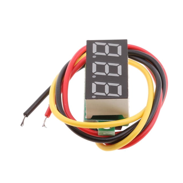 Medidor de voltaje digital Cola LED DC0-100V para motocicleta rojo
