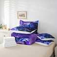 thumbnail image 6 of Homewish Kids Children Flying Butterflies Bedding Comforter Set 7pcs,Chic Floral Flowers Queen Bedding Sets Super Cozy,Bling Starry Sky Glitter Queen Sheet Sets,Ultra Soft Home Decor,Reversible, 6 of 8
