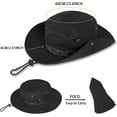 thumbnail image 2 of Sun Hats for Men Women Boonie Hat UPF 50+ Bucket Hat Wide Brim UV Protection Fishing Hiking Safari Outdoor Hats, 2 of 6