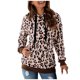 thumbnail image 1 of Moda mujer casual manga larga estampado leopardo bolsillo patchwork damas tops Fridja ghj987+6686, 1 of 5