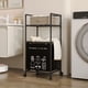 thumbnail image 4 of Storage Rack With Dirty Clothes Basket Stainless Steel 2-Layer Bathroom Storage Rack Bathroom Storage And Storage Can Accommodate Toiletries, 4 of 8