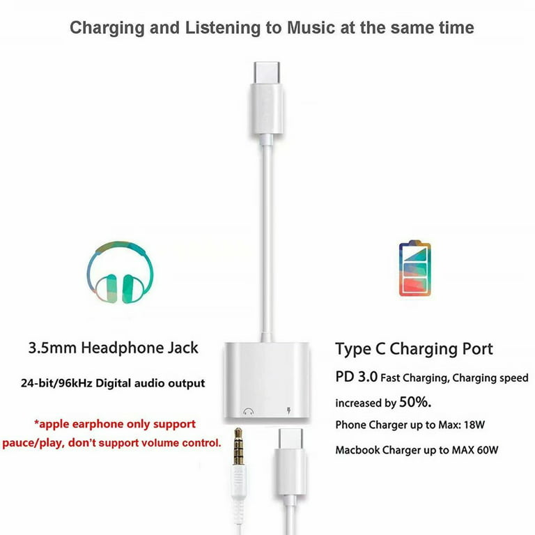 Listen and charge at the same time for just $14 with this 2-in-1 USB-C headphone  jack adapter - CNET