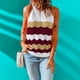 thumbnail image 3 of Camisetas Sin Mangas Con Cuello Halter Camiseta Sin Mangas Con Cuello Halter Camisetas Sin Mangas Chaleco De Verano Bloque De Color Camisa Elegante Para Mujer Top Rojo 3XL ANGGREK Otros, 3 of 5