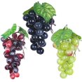 thumbnail image 1 of 3 racimos de uvas artificiales, mini racimos de uvas de goma, racimos de uvas falsos, uvas decorativas, adornos colgantes, decoración romántica realista para el hogar, boda, fiesta, jardín ER, 1 of 5