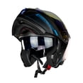 thumbnail image 3 of Casco Abatible De Moto Kov Thunder Racing Azul Dot, 3 of 5