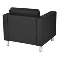 thumbnail image 3 of Pemberly Row Contemporary Faux Leather Armchair In Black Vinyl, 3 of 4
