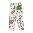 thumbnail image 4 of Sigee Winter Christmas And New Year Deer Print Women's Soft Pajama Pants - Breathable and Comfortable Lounge Sleep Bottoms with Elastic Waistband and Pockets-Medium, 4 of 9