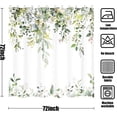 thumbnail image 6 of Eucalyptus Plant Rustic Shower Curtain, Watercolor Leaves On The Top Country Farm House Shower Curtain, Spring Botanical Bathroom Curtain 72 ×72 Inch, 6 of 6