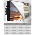 thumbnail image 7 of Outdoor TV Cover 60 to 65 Inch Weatherproof, Farmhouse Waterproof TV Screen Protector for Outside Decor with Zipper and Pocket 58"L x 37"H , Wood Texture Barn Star Brown Turquoise, 7 of 7