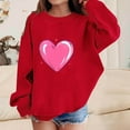 thumbnail image 5 of Valentine Sweatshirts for Girls Cute Print Hoodies Kids Long Sleeve Fall Spring Pullover Tops Business Tee Shirts Red 12-13Y, 5 of 5