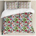 thumbnail image 3 of Cactus Duvet Cover Set Twin Size, Tropical Botanic Cactus Exotic Desert Plants with Flowers and Buds Artwork Image, Decorative 2 Piece Bedding Set with 1 Pillow Sham, Multicolor, by Ambesonne, 3 of 3