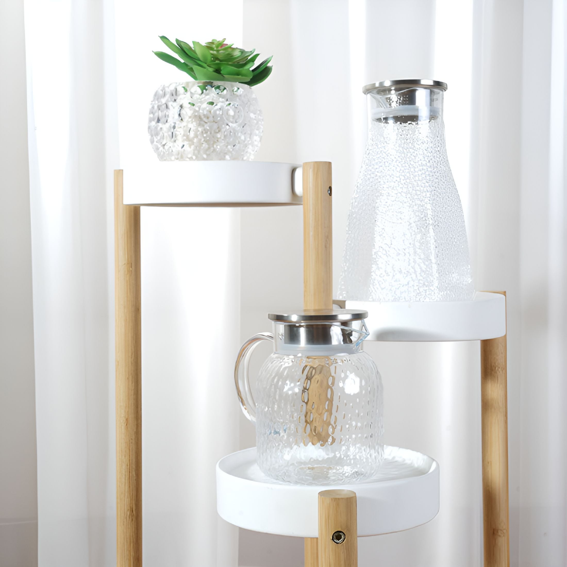 ACDANC Stainless Steel Water Bottles Tea Jug Glass Juice Pitcher Tea Pitcher 1 Gallon Pitchers Formula Mixing Pitcher