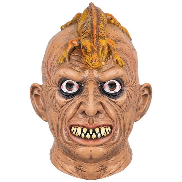 Máscara de cosplay Horror Alien con sombrero de látex de lagarto