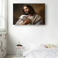 thumbnail image 3 of Jesus and Lamb Canvas Wall Art Modern Decoration Paintings for Living Room Wall Posters for Bedroom Vertical Pictures Giclee Artwork, 3 of 6