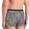 thumbnail image 3 of KLL Black White Stripes Men's Cotton Boxer Briefs Underwear-Small, 3 of 8