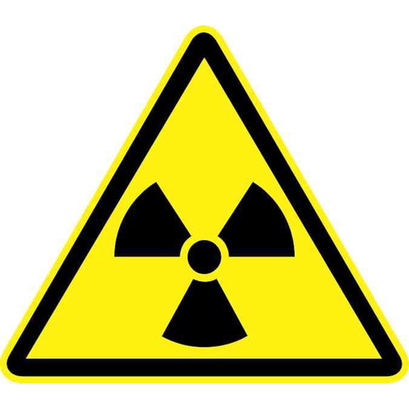 4.5in x 4in Radioactive Warning Sticker
