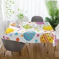 thumbnail image 5 of Coolnut Easter Eggs Rectangle Tablecloth, Spill-Proof Polyester Table Cloth, Table Cover for Kitchen Dining Picnic Holiday Party Decoration, 60"x60", 5 of 7