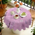 thumbnail image 4 of 60 Inch Round Lace Tablecloth Water Resistant Washable, Monarch Butterfly Aesthetic, 4 of 5