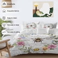 thumbnail image 3 of Queen 4 Piece Bedding Set Rustic Bee Flower Wreath Soft Breathable Duvet Cover and Pillowcase,Farmhouse White Wood Board Duvet Cover Set Washable Bed Sheets for Bedroom Dormitory Guest Room, 3 of 9