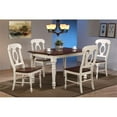 thumbnail image 2 of Bowery Hill 60" Extendable Leaf Wood Dining Table in White/Brown, 2 of 5