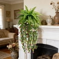 thumbnail image 6 of CaiYueKe Artificial Hanging Plants Fake Vines Greenery Decor Faux Fern Leaf Wall Mounted Home Office Indoor Outdoor Decorations for Room Bathroom Kitchen Shelf Mantle Wedding Party Aesthetic, 6 of 7
