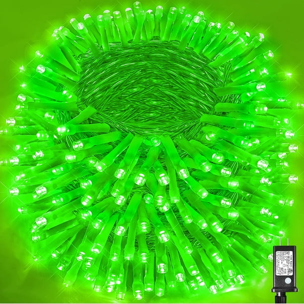 Cadena de luces LED Vivideal 500 LED verdes de 53 m, resistentes al agua para exteriores