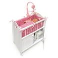 thumbnail image 5 of Cabinet Doll Crib with Chevron Bedding and Free Personalization Kit - White/Pink, 5 of 11