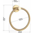 thumbnail image 4 of Toallero de pared redondo de acero inoxidable 304 (dorado), 4 of 5