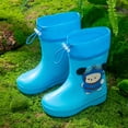 thumbnail image 2 of LYHaoo Children's Rain Boots Boys' Bunch Cartoons Children's Baby Rain Boots Kindergarten Outside Wearing Short Girls' Water Shoes Sizes 6 Blue(Toddler), 2 of 4