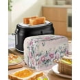 thumbnail image 5 of Fsddascl Pink Roses Floral Toaster Cover 4 Slice, Large Kitchen Appliance Covers, Vintage Romance Botanical Flowers Toaster Oven Cover with Loop, Bread Machine Cover Polyester Dust Cover Protection, 5 of 5
