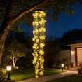 thumbnail image 4 of Solar Flower Hanging Wind Chime Light,Waterproof Outdoor LED Pendant Lamp,Solar Powered Auto Charging Warm Glow Light,Decorative Hanging Lantern for Garden Patio Balcony Yard Tree, 4 of 6