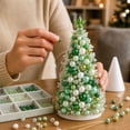 thumbnail image 4 of Beaded Christmas Tree DIY Kit, Make Holiday Tabletop Decor with Beads and Wire, Christmas Craft Set for Adults Kids, Festive Centerpiece for Home Decoration, 4 of 4