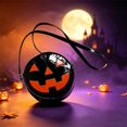 thumbnail image 2 of Halloween Shoulder Bags, Pumpkin Themed Shoulder Messenger Purse, Funny Handheld Bag for Halloween Holiday Party, 2 of 5