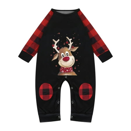 

Chiccall Christmas Pajamas for Family Comfy Long Sleeve Buffalo Plaid Deer Cotton Pjs Elk Holiday Sleepwear Christmas Gifts Pajama Set for Women Men Kids Baby on Clearance