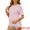 Pink, variant on DARING DIVA Women's Maternity Hidden Zipper Cotton Short Sleeve Nursing Tops S Black