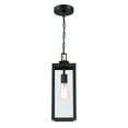 thumbnail image 6 of Matte Black Outdoor Lighting Hanging Lantern Pendant Light with Clear Glass for Porch, Balcony, Patio, House, 6 of 10