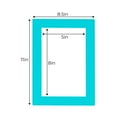 thumbnail image 3 of Teal Acid Free 8.5x11 Picture Frame Mats with White Core Bevel Cut for 5.5x8.5 Pictures - Fits, 3 of 4
