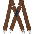 thumbnail image 1 of SUTENGDA HL Pantalon à Bretelles pour Hommes avec Bretelles Solides 2 Pouces de Large 4 Clips Robustes pour Hommes X Bretelles Réglables, 1 of 7