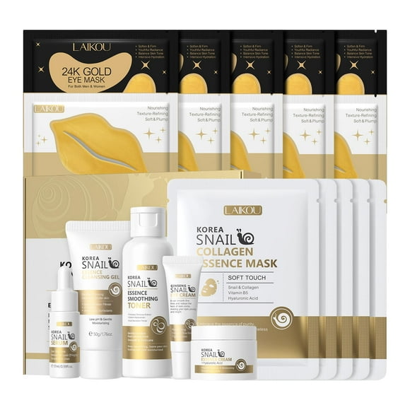 Set para el cuidado de la piel LAIKOU Korean con gel limpiador, tónico y más