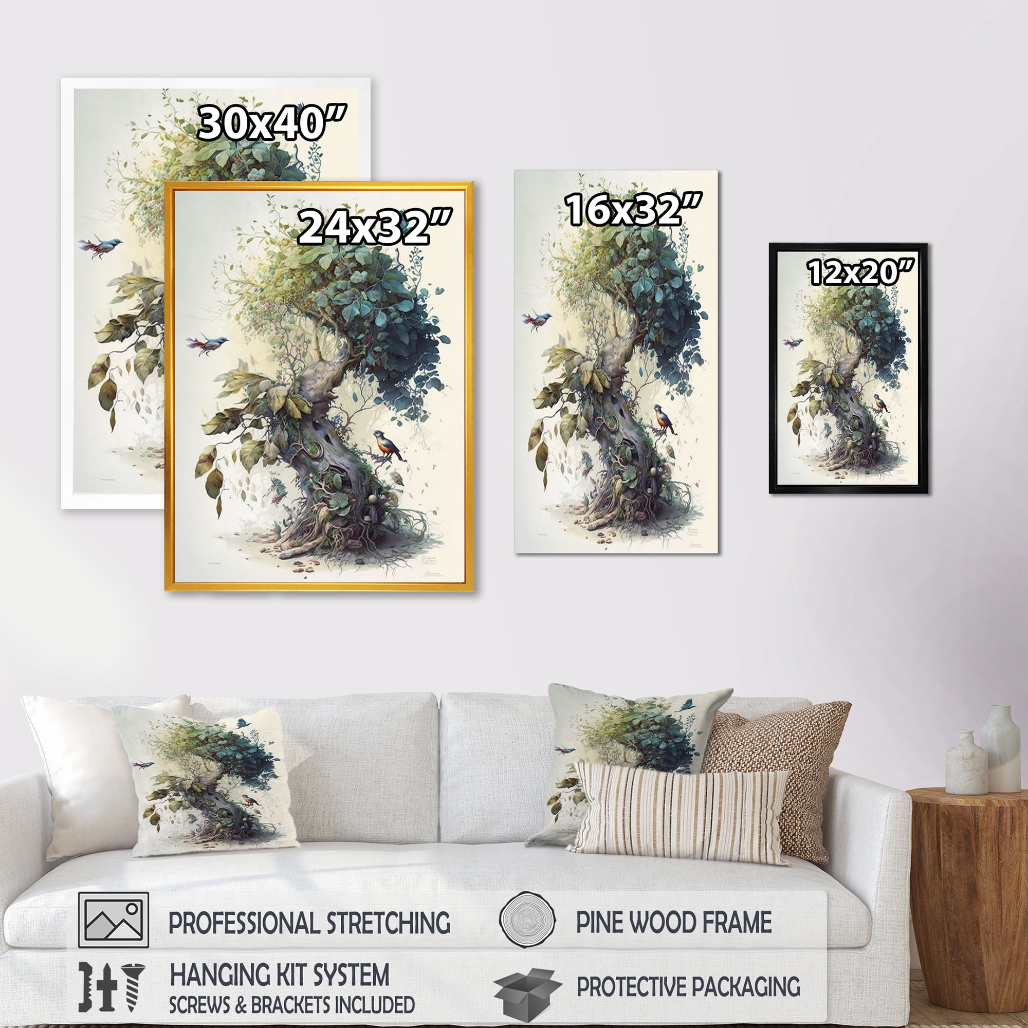 Designart Tree In Nature Canvas Wall Art