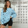 thumbnail image 3 of SCRAWLGOD Shark Print Blue Womens Round Neck Sweatshirts with Pockets Long Sleeve Trendy Pullover Casual Soft Drop Shoulder Loose Fit Tops Fall Clothes, S, 3 of 7