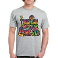 thumbnail image 1 of Tee Hunt Dean Russo Peace Love Music T-Shirt Guitar Happy Good Vibe Men's Tee, Gray, 5X-Large, 1 of 5