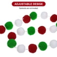 thumbnail image 3 of Uxcell Pom Pom Garland Decorative Hanging Banner for Halloween Thanksgiving Christmas White/Red/Green, 3 of 7