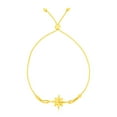 thumbnail image 1 of 14k Yellow Gold Adjustable Bracelet with Star Size 9.25 inches, 1 of 1