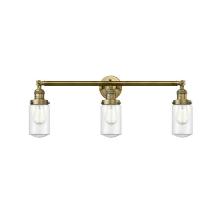 

Innovations Lighting 205 Dover Dover 3 Light 31 Wide Bathroom Vanity Light - Brass
