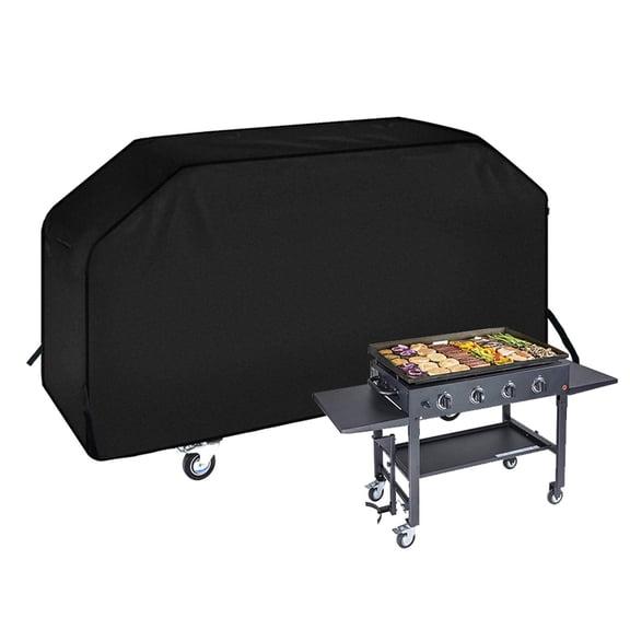 Heavy Duty Waterproof BBQ Grill Cover ，UV Resistant for Patio Cooking Gas Grill Griddle -Black