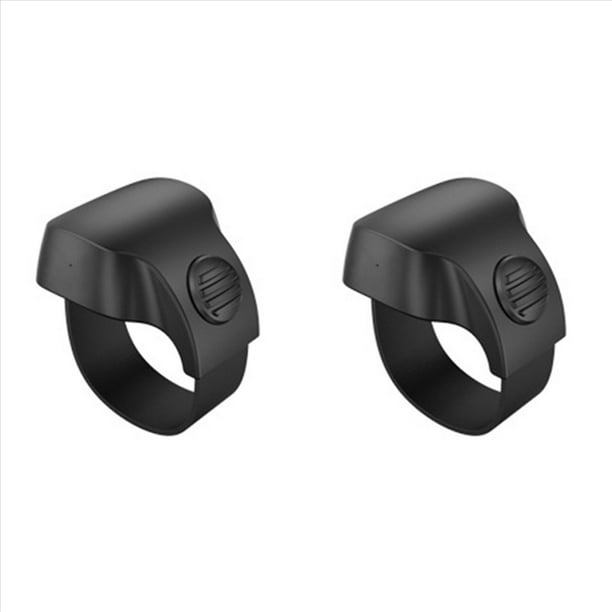 2X PortáTil MiNi Bluetooth 5.1 TeléFono Selfie Obturador Anillo de Control Remoto InaláMbrico Anillo de Control Remoto Inteligente (Negro)