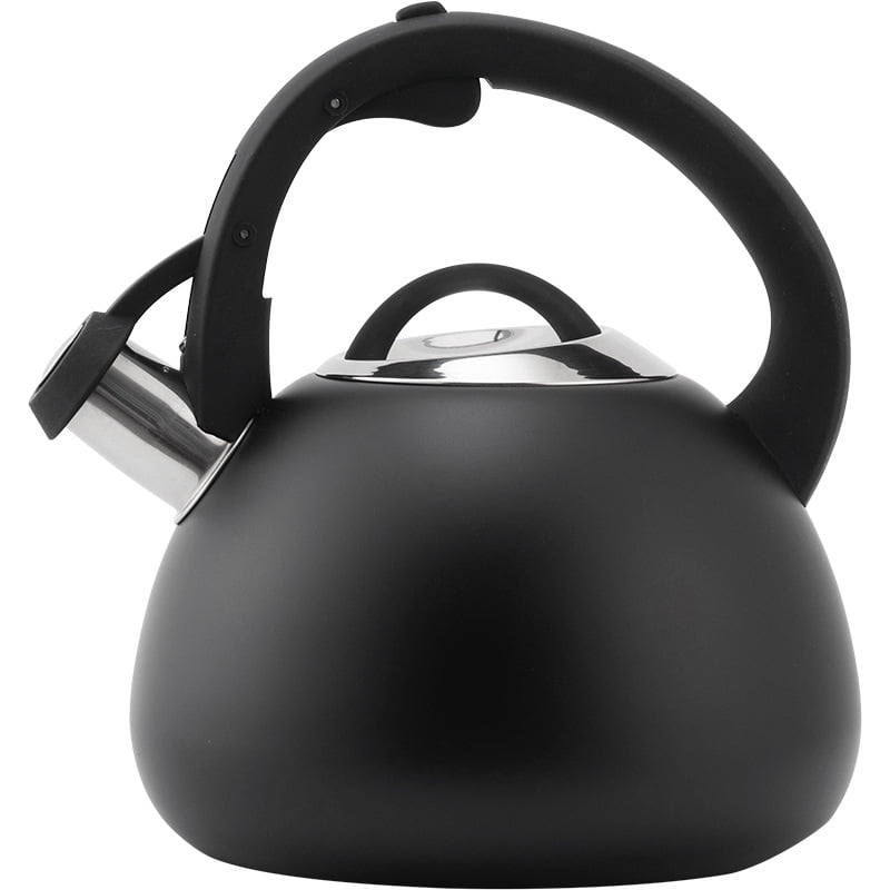 Yoshikawa Wide Clean Whistling Kettle - 0.9 Gal (2.6L), 18-8 Stainless Steel, Made In Japan