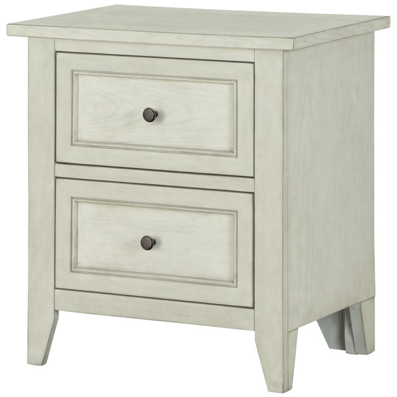 Beaumont Lane 2 Drawer Nightstand in Weathered White - Walmart.com