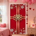 thumbnail image 2 of Cheapark Couverture de Porte Chaude avec Nœud Bannière - Tissu Réutilisable Résistant aux Intempéries Cadeau pour Fête Valentine's Cour Décoration, 2 of 6